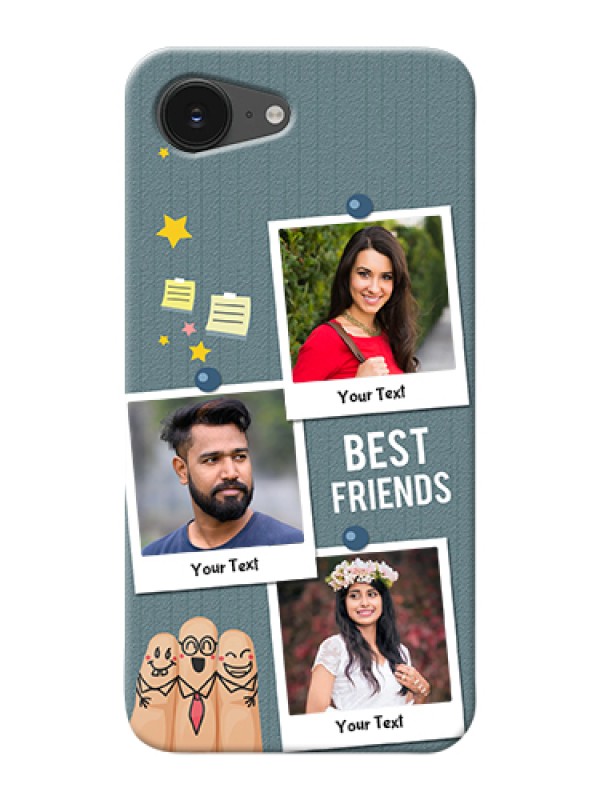 Custom iPhone 16e Custom Hard Phone Case - Sticky Frames And Friendship Design