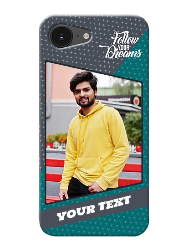 Custom iPhone 16e Custom Hard Phone Case - Background Pattern Design With Quote