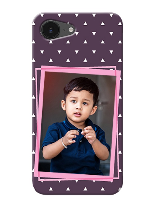 Custom iPhone 16e Custom Hard Phone Case - Triangle Pattern Dotted Design