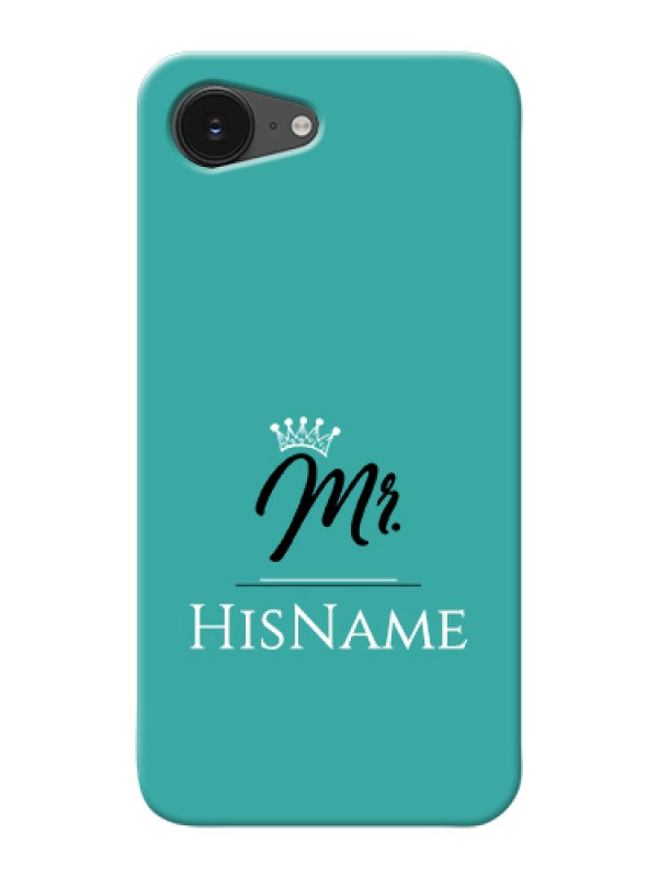 Custom iPhone 16e Custom Hard Phone Case - Mr With Name Design