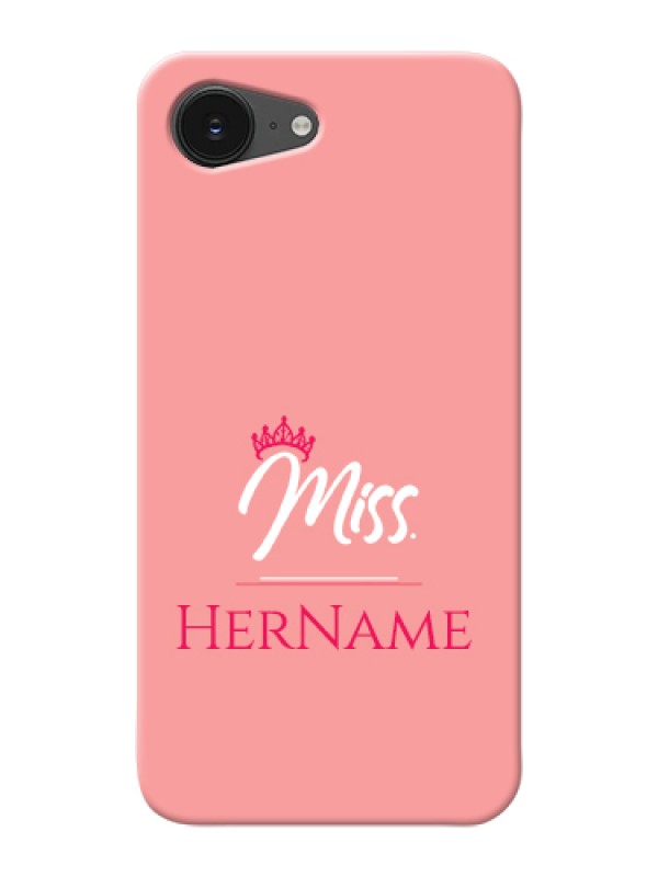 Custom iPhone 16e Custom Hard Phone Case - Mrs With Name Design