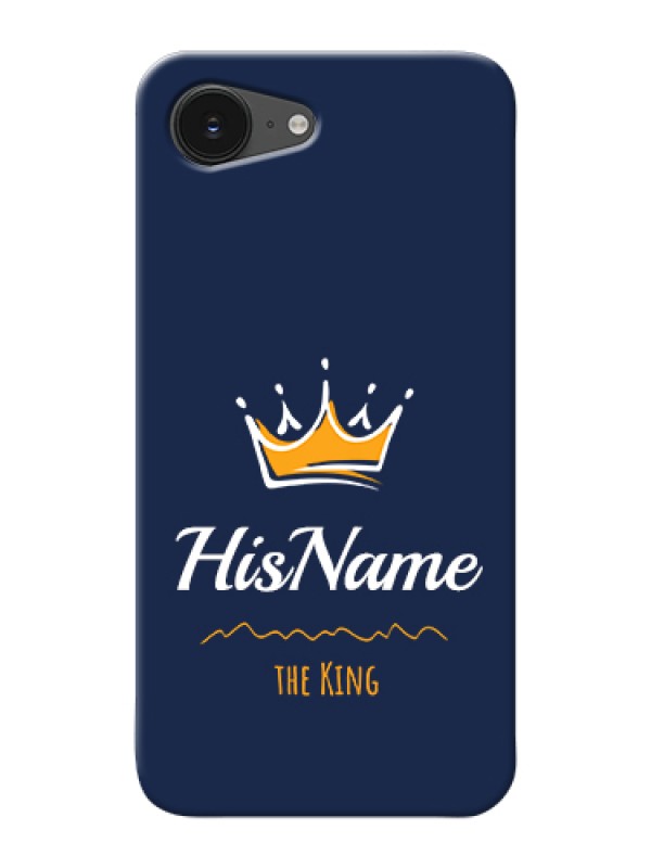 Custom iPhone 16e Custom Hard Phone Case - King With Name Design