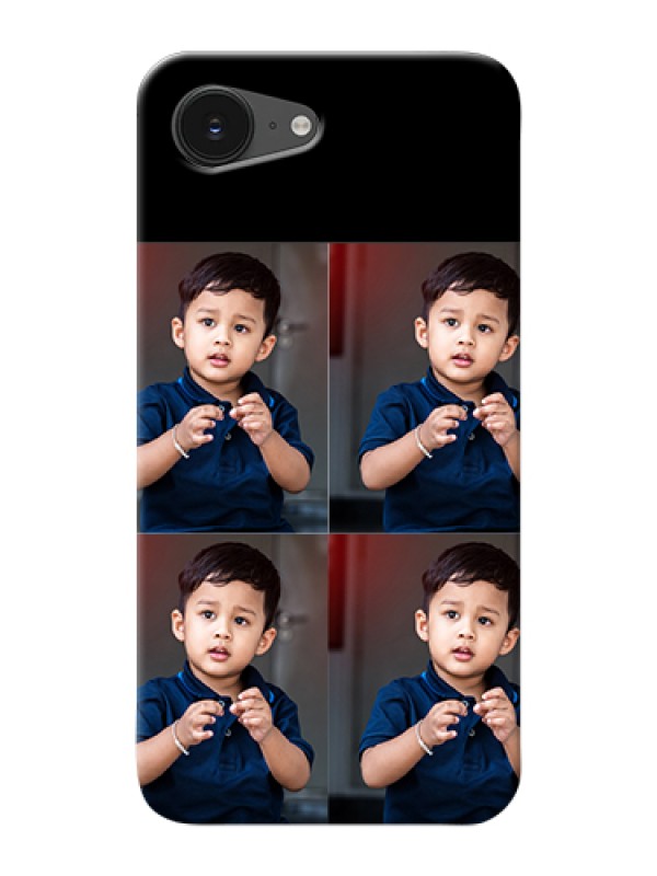 Custom iPhone 16e Custom Hard Phone Case - 4 Image Holder Design