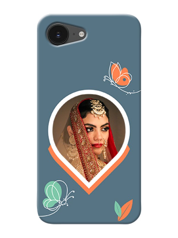 Custom iPhone 16e Custom Hard Phone Case - Droplet Butterflies Design