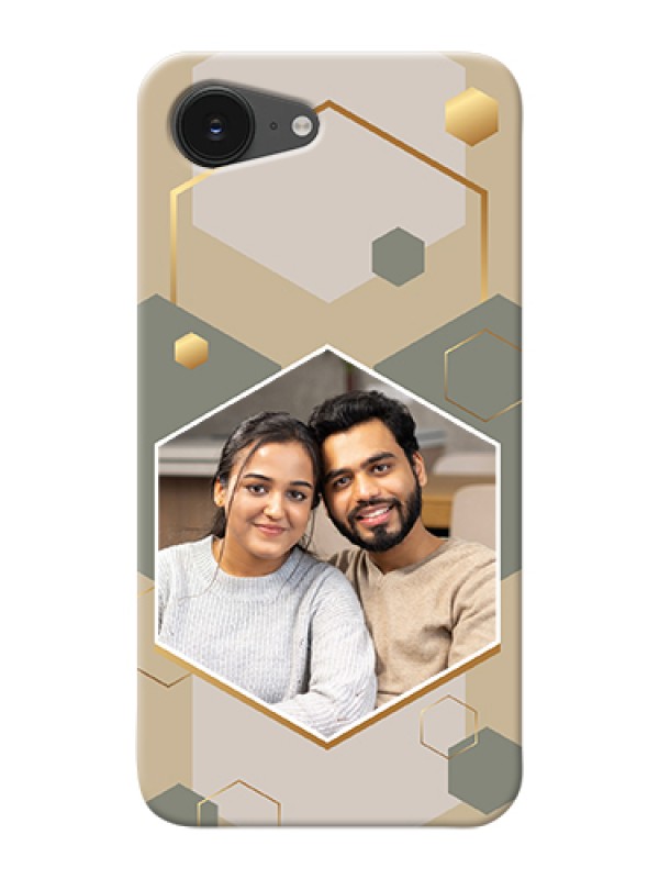 Custom iPhone 16e Custom Hard Phone Case - Stylish Hexagon Pattern Design