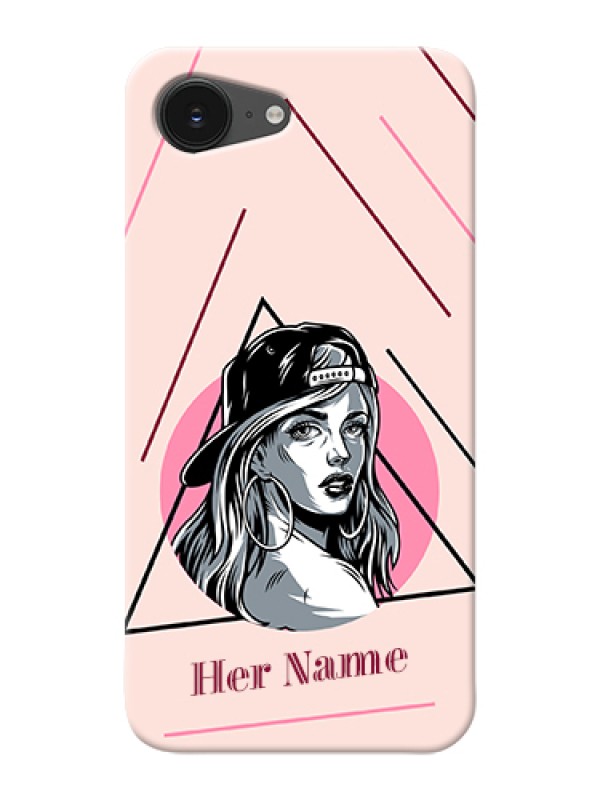 Custom iPhone 16e Custom Hard Phone Case - Rockstar Girl Design