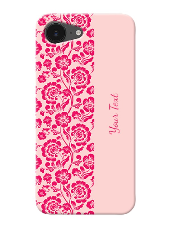 Custom iPhone 16e Custom Hard Phone Case - Attractive Floral Pattern Design