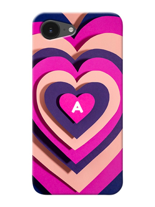 Custom iPhone 16e Custom Hard Phone Case - Cute Heart Pattern Design
