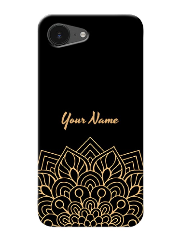 Custom iPhone 16e Custom Hard Phone Case - Golden Mandala Design