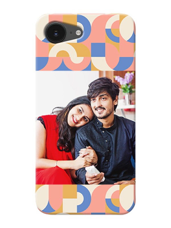 Custom iPhone 16e Custom Hard Phone Case - Semi - Circle Maze Pattern Design