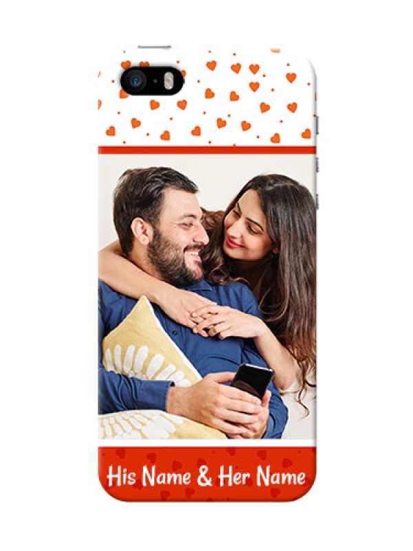 Custom iPhone 5s Phone Back Covers: Orange Love Symbol Design