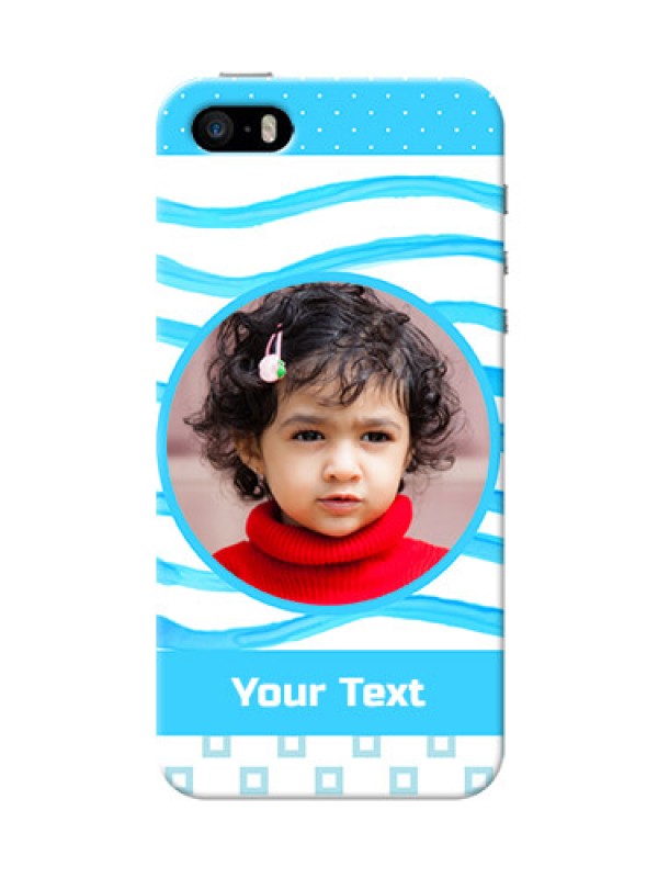 Custom iPhone 5s phone back covers: Simple Blue Case Design