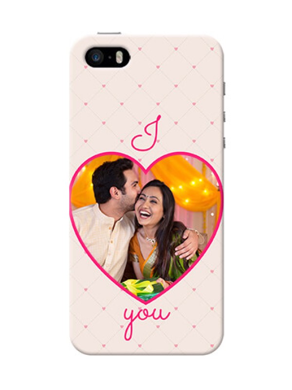 Custom iPhone 5s Personalized Mobile Covers: Heart Shape Design