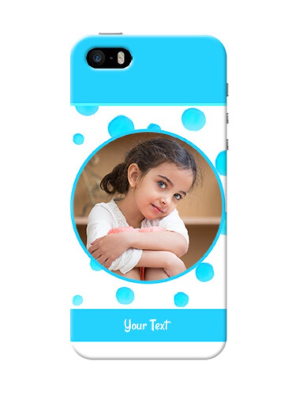 Custom iPhone 5s Custom Phone Covers: Blue Bubbles Pattern Design