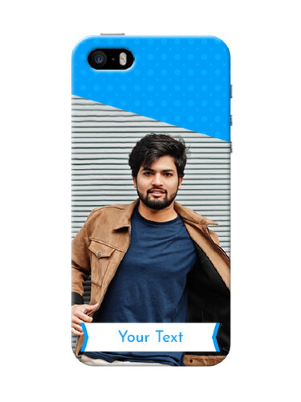 Custom iPhone 5s Personalized Mobile Covers: Simple Blue Color Design