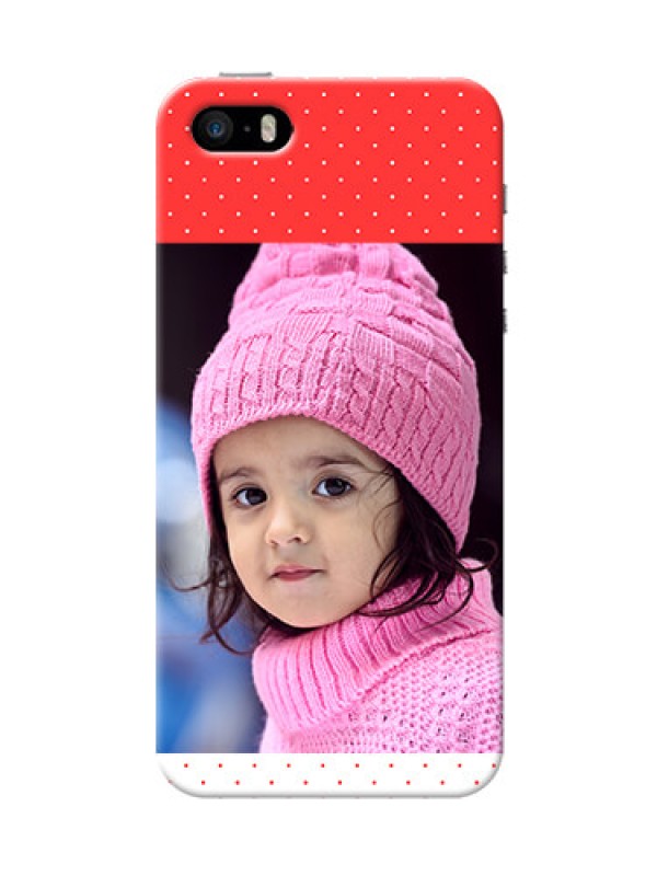 Custom iPhone 5s personalised phone covers: Red Pattern Design