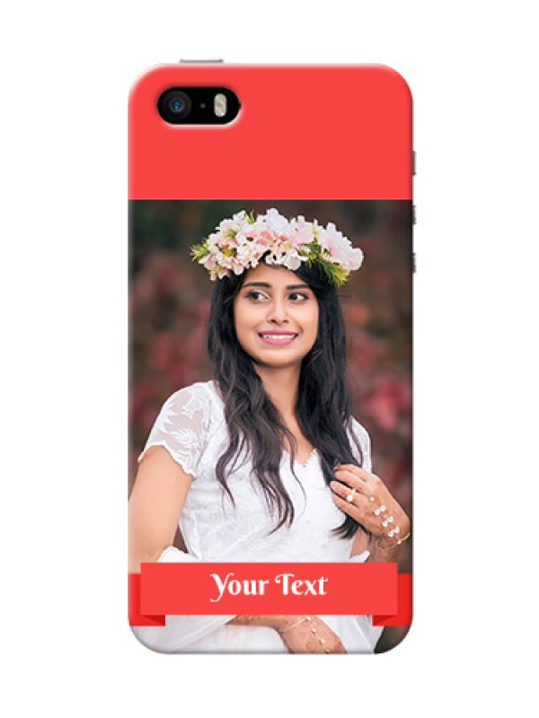 Custom iPhone 5s Personalised mobile covers: Simple Red Color Design