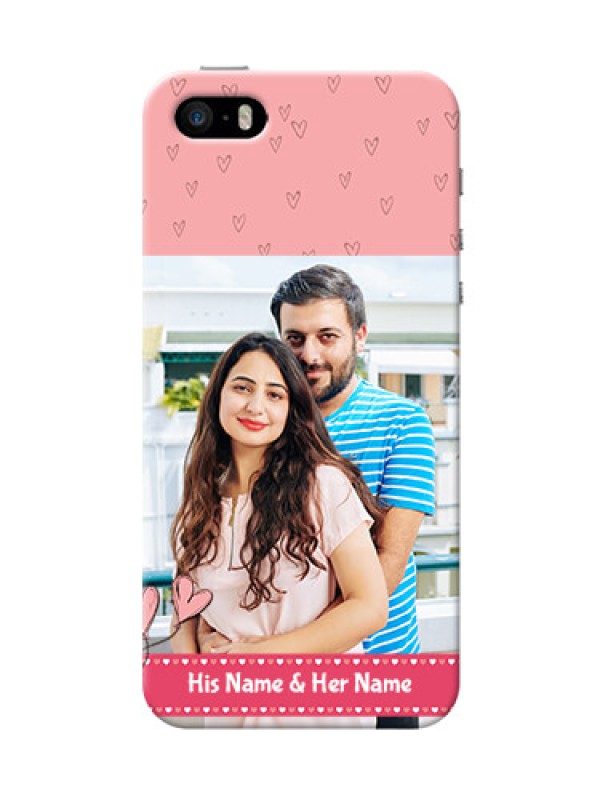 Custom iPhone 5s phone back covers: Love Design Peach Color