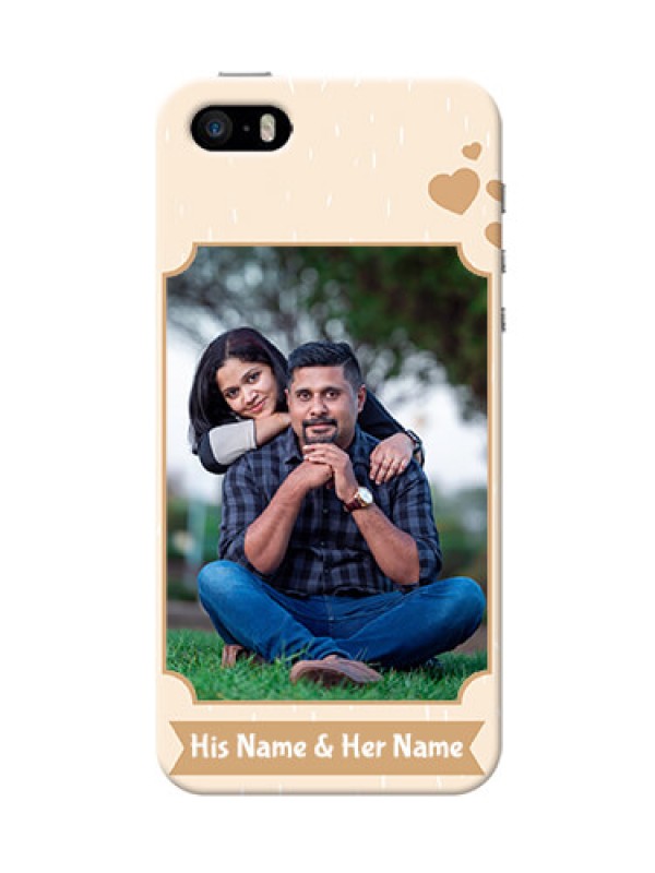 Custom iPhone 5s mobile phone cases with confetti love design 