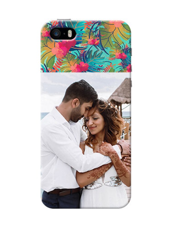 Custom iPhone 5s Personalized Phone Cases: Watercolor Floral Design