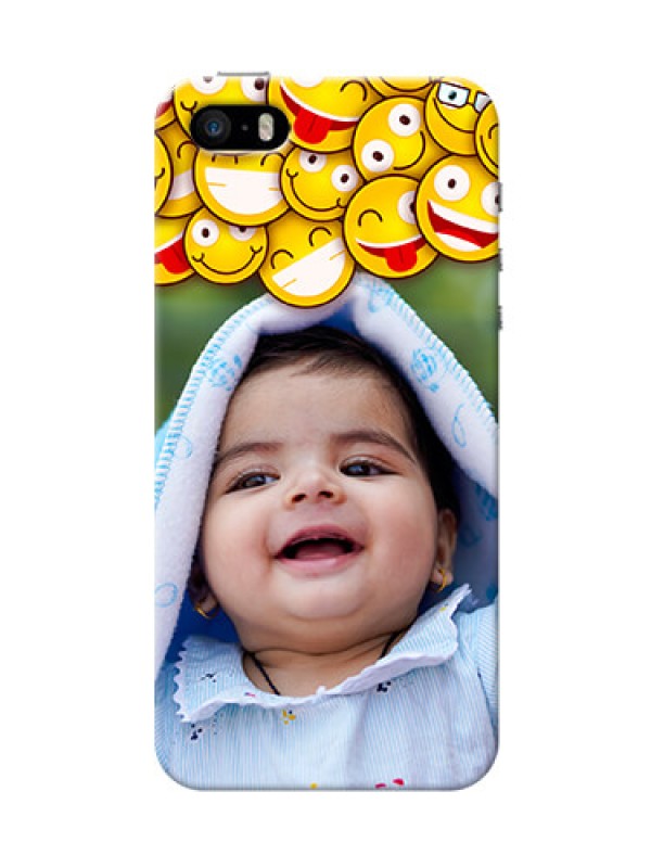 Custom iPhone 5s Custom Phone Cases with Smiley Emoji Design