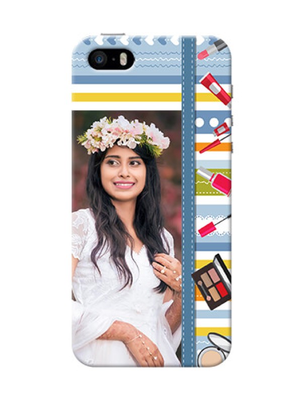 Custom iPhone 5s Personalized Mobile Cases: Makeup Icons Design