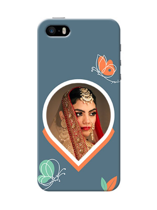 Custom iPhone 5s Custom Mobile Case with Droplet Butterflies Design