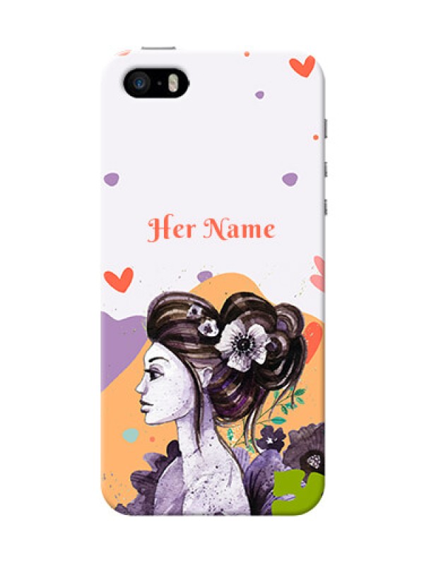 Custom iPhone 5s Custom Mobile Case with Woman And Nature Design