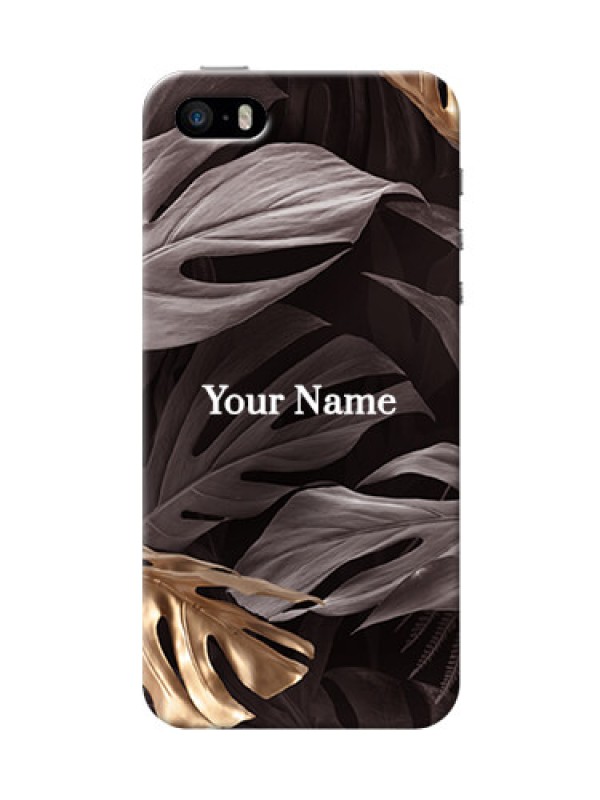 Custom iPhone 5s Mobile Back Covers: Wild Leaves digital paint Design