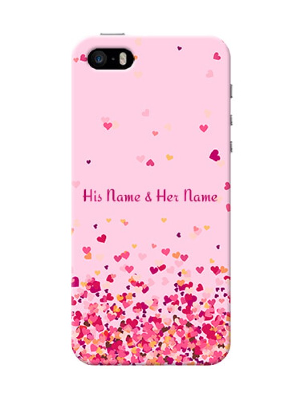 Custom iPhone 5s Phone Back Covers: Floating Hearts Design