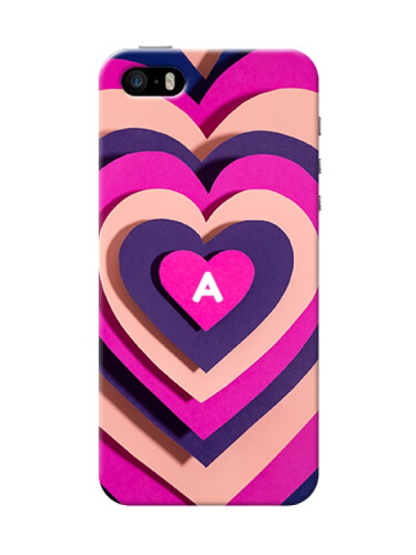 Custom iPhone 5s Custom Mobile Case with Cute Heart Pattern Design