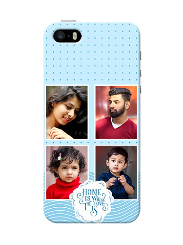 Custom iPhone 5s Custom Phone Covers: Cute love quote with 4 pic upload Design