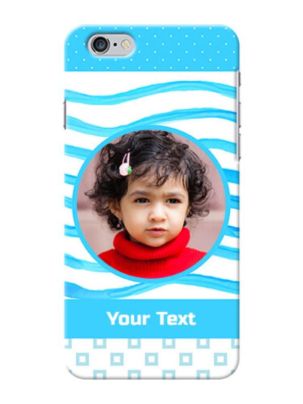Custom iPhone 6 Plus phone back covers: Simple Blue Case Design