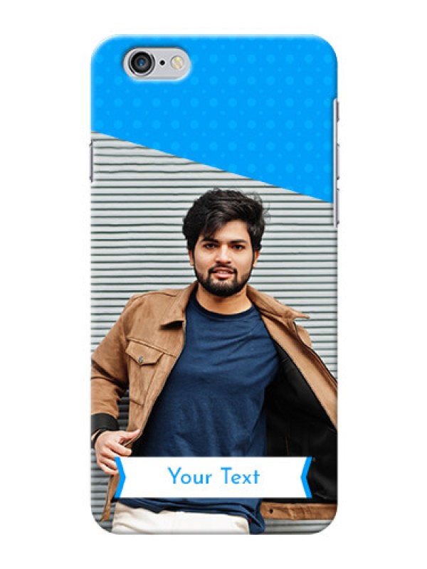 Custom iPhone 6 Plus Personalized Mobile Covers: Simple Blue Color Design