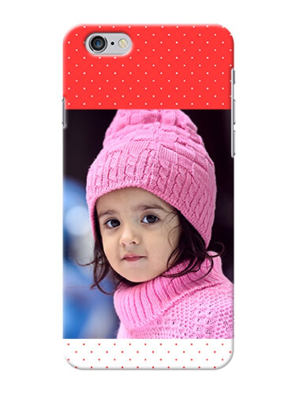 Custom iPhone 6 Plus personalised phone covers: Red Pattern Design