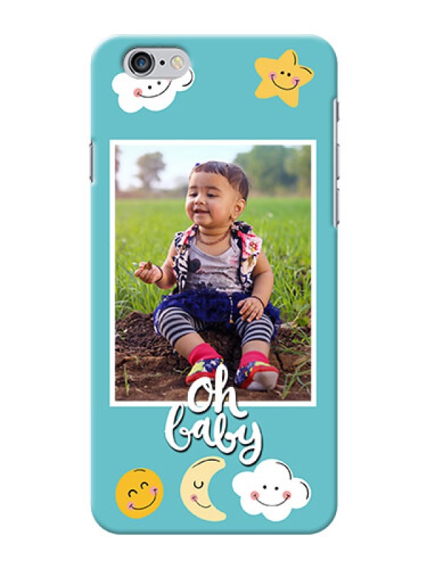 Custom iPhone 6 Plus Personalised Phone Cases: Smiley Kids Stars Design