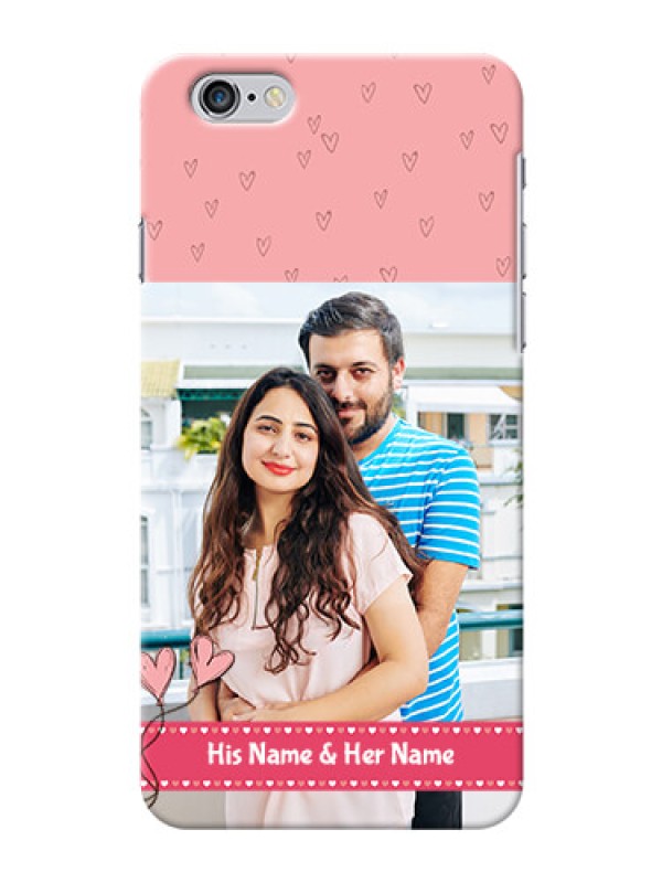 Custom iPhone 6 Plus phone back covers: Love Design Peach Color