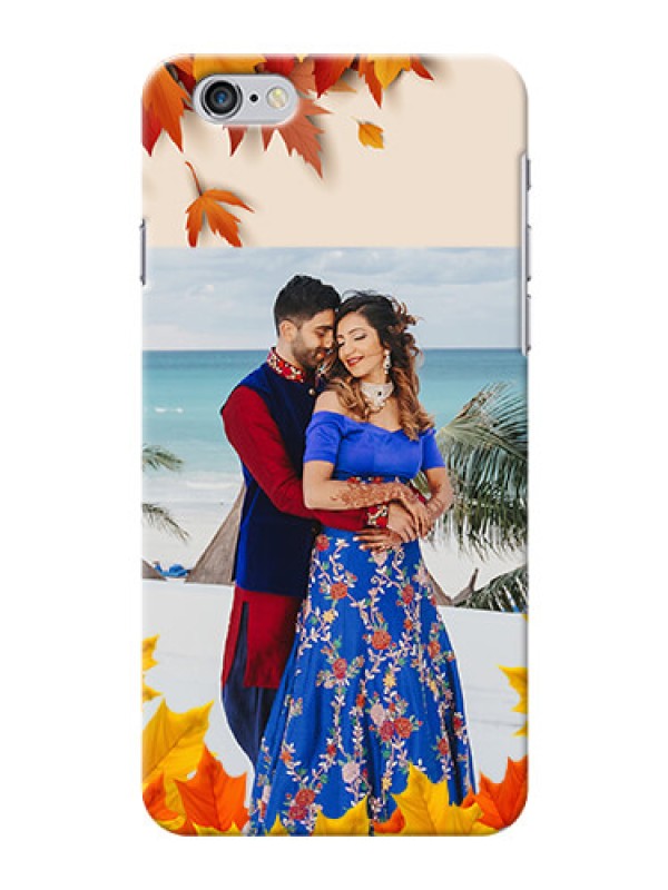Custom iPhone 6 Plus Mobile Phone Cases: Autumn Maple Leaves Design