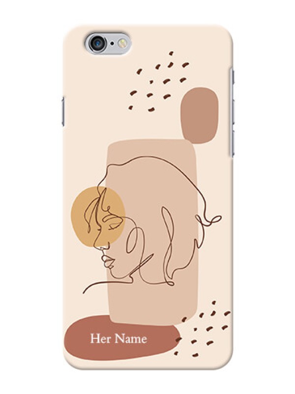 Custom iPhone 6 Plus Custom Phone Covers: Calm Woman line art Design