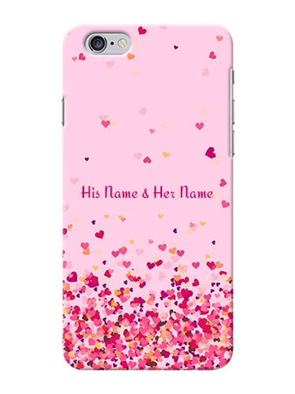 Custom iPhone 6 Plus Phone Back Covers: Floating Hearts Design