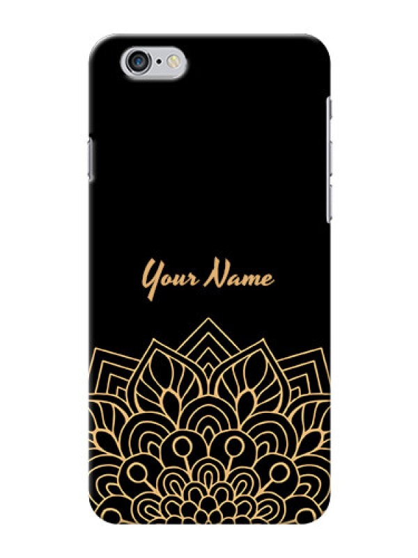 Custom iPhone 6 Plus Back Covers: Golden mandala Design
