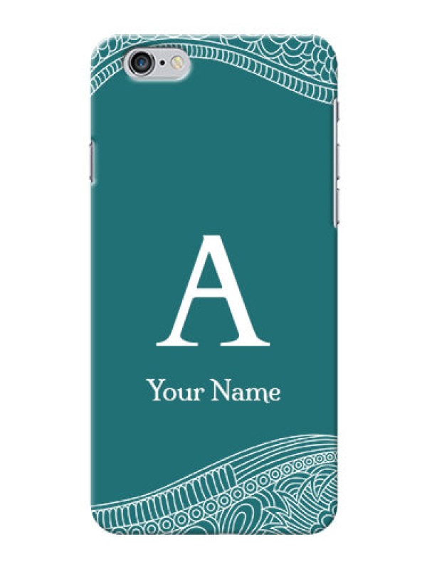 Custom iPhone 6 Plus Mobile Back Covers: line art pattern with custom name Design