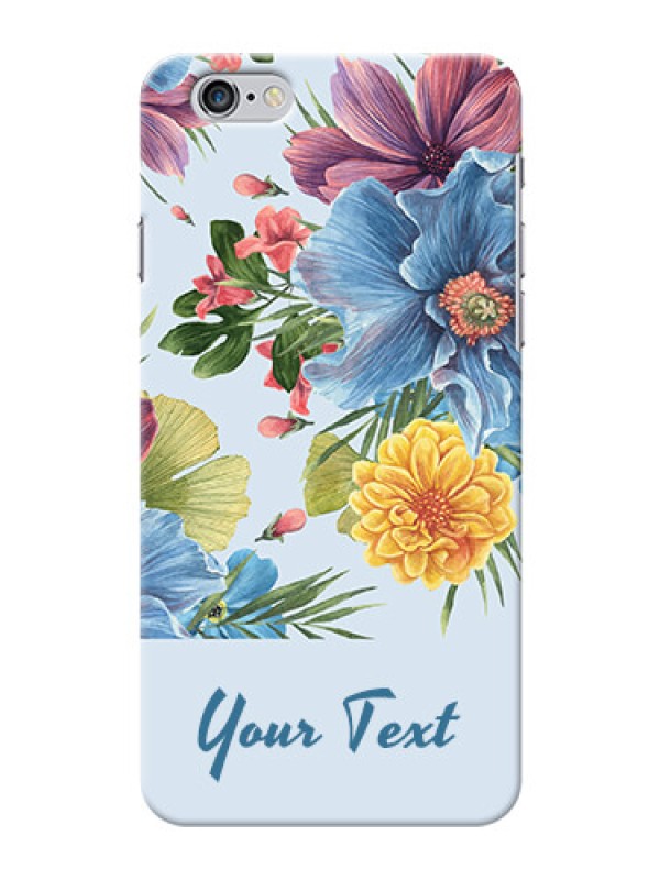 Custom iPhone 6 Plus Custom Phone Cases: Stunning Watercolored Flowers Painting Design