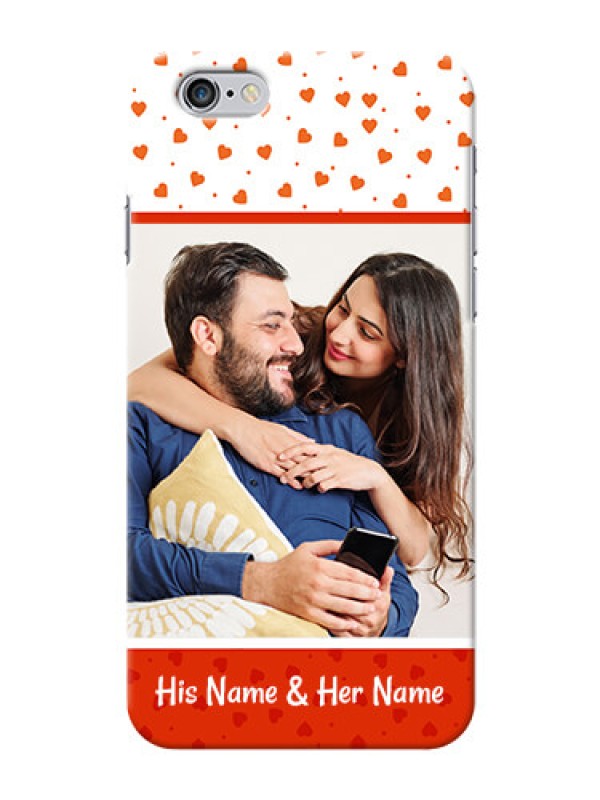 Custom iPhone 6 Phone Back Covers: Orange Love Symbol Design