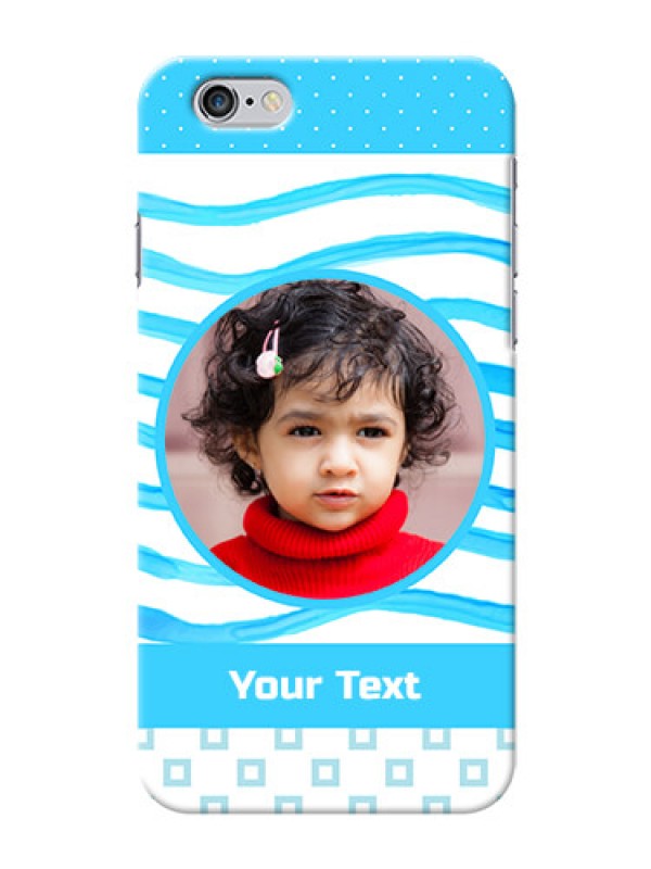 Custom iPhone 6 phone back covers: Simple Blue Case Design