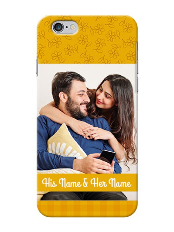 Custom iPhone 6 mobile phone covers: Yellow Floral Design