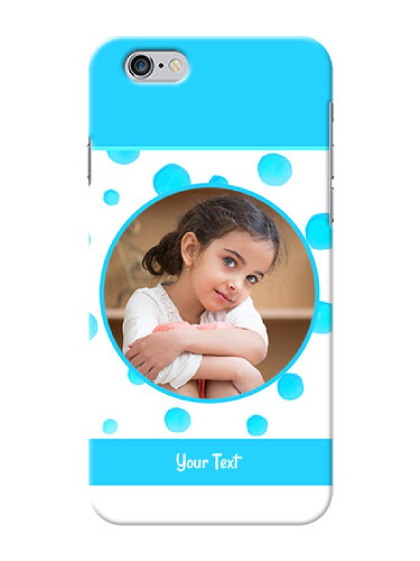Custom iPhone 6 Custom Phone Covers: Blue Bubbles Pattern Design