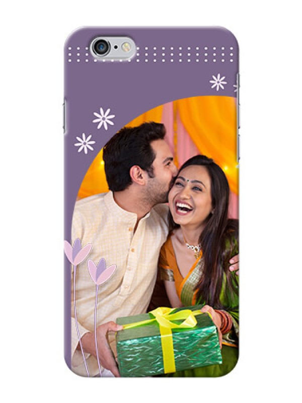 Custom iPhone 6 Phone covers for girls: lavender flowers design 