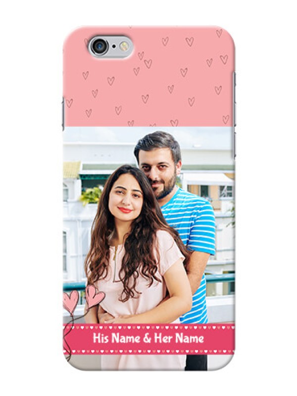Custom iPhone 6 phone back covers: Love Design Peach Color