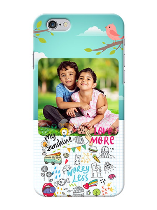 Custom iPhone 6 phone cases online: Doodle love Design